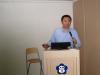 中華民國藥師公會全國聯合會藥事照護發展中心 譚延輝執行長進行第一堂課的演講，主題為「藥師公會全國聯合會在藥事照護發展之努力」